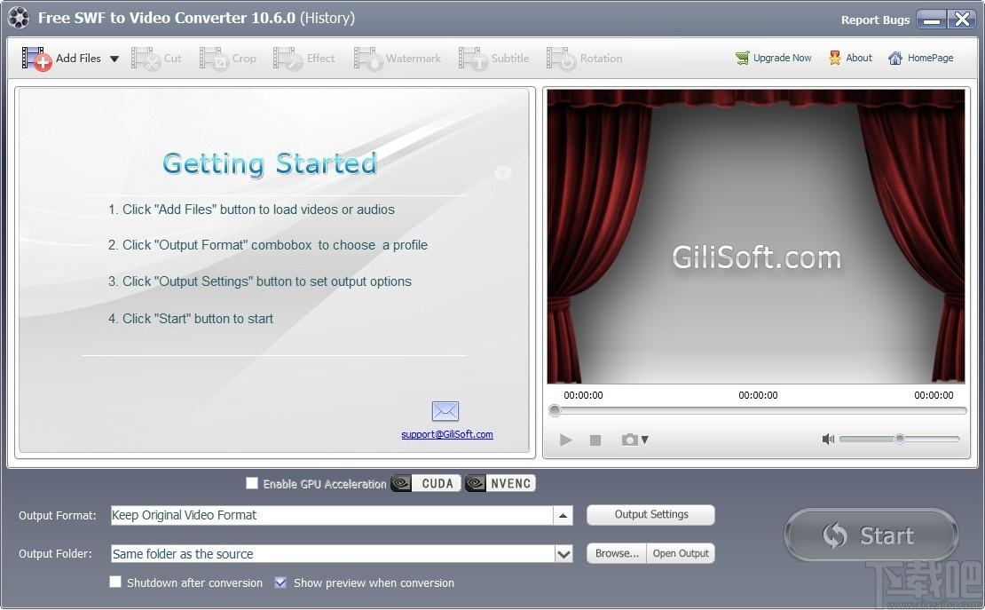 Free SWF to Video Converter下载,免费Swf到视频转换器,视频转换