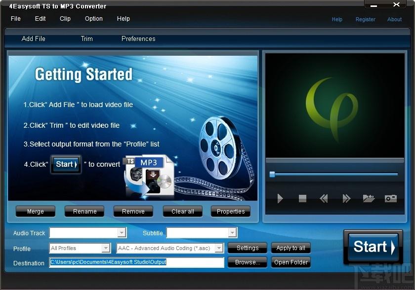 4Easysoft TS to MP3 Converter下载,TS转MP3音频转换器,音频转换,格式转换