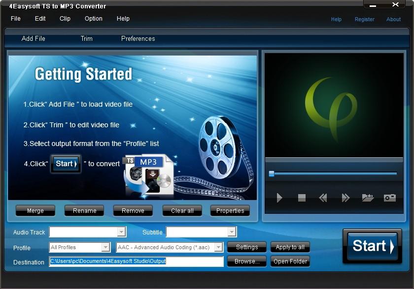 4Easysoft TS to MP3 Converter下载,TS转MP3音频转换器,音频转换,格式转换